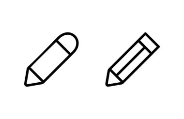 Kalem simgesi vektör illüstrasyonu. Kalem işareti ve sembol. Simge vektörünü düzenle