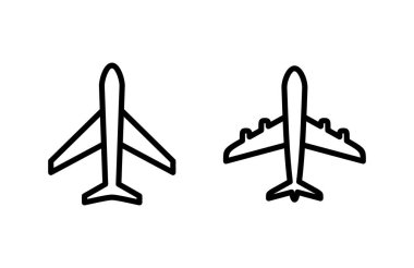 Düzlem ikonu vektör illüstrasyonu. Uçak işareti ve sembol. Uçuş taşıma sembolü. Seyahat işareti. uçak.
