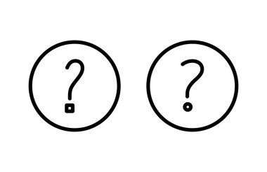 Soru ikonu vektör illüstrasyonu. soru işareti ve sembol