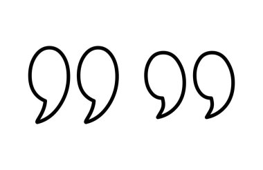 Simge vektör illüstrasyonundan alıntı. Tırnak işareti ve sembol