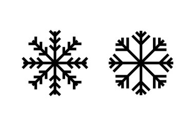 Kar ikonu vektör illüstrasyonu. kar tanesi işareti ve sembol
