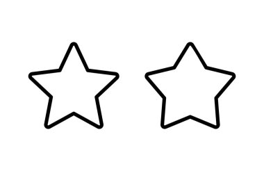 Yıldız Simgesi vektör çizimi. Reyting işareti ve sembol. favori yıldız simgesi