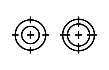 Hedef ikon vektör çizimi. hedef simge vektörü. hedef pazarlama işareti ve sembol