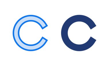 Telif hakkı ikon vektör illüstrasyonu. telif hakkı işareti ve sembol