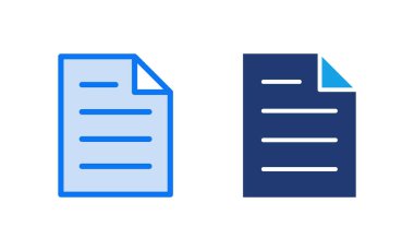 Belge simgesi vektör illüstrasyonu. Kağıt ve sembol. Dosya Simgesi