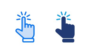 El imleç simgesi vektör illüstrasyonu. İmleç işareti ve sembol. el imleç simgesi clik