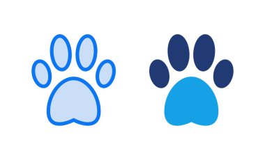 Paw simgesi vektör illüstrasyonu. Pençe izi ve sembol. köpek ya da kedi pençesi