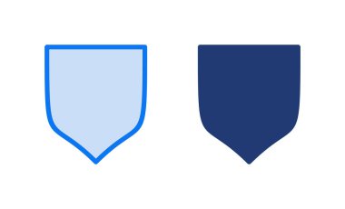 Kalkan simgesi vektör illüstrasyonu. Koruma ikonu. Güvenlik işareti ve sembol