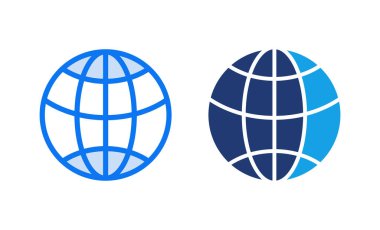 Web simgesi vektör illüstrasyonu. Web tabelalarına ve sembollere git. Web tıklama simgesi. Genel arama simgesi