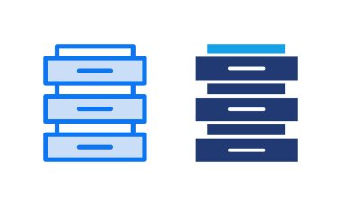 Veritabanı ikonu vektör illüstrasyonu. veritabanı işareti ve sembolü