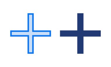 Artı simge vektör illüstrasyonu. Artı işareti ve sembol ekle