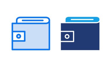Cüzdan simgesi vektör illüstrasyonu. cüzdan işareti ve sembol