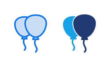 Balon simgesi vektör illüstrasyonu. Parti balonu işareti ve sembolü