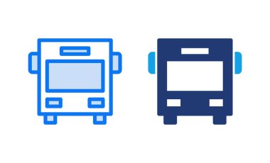 Otobüs simgesi vektör çizimi. Otobüs tabelası ve sembol. taşıma sembolü