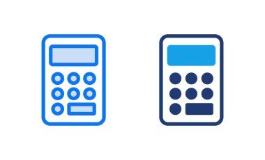 Hesap makinesi ikon vektör çizimi. Hesap makinesi işareti ve simgesi.