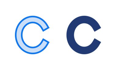 Telif hakkı ikon vektör illüstrasyonu. telif hakkı işareti ve sembol