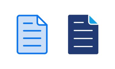 Belge simgesi vektör illüstrasyonu. Kağıt ve sembol. Dosya Simgesi