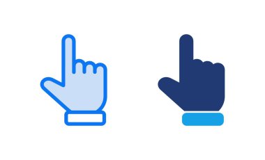 El imleç simgesi vektör illüstrasyonu. İmleç işareti ve sembol. el imleç simgesi clik