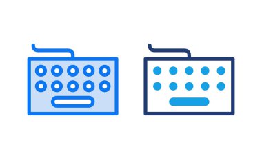 Klavye simgesi vektör illüstrasyonu. Klavye işareti ve simgesi