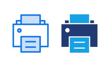 Simge vektör çizimini yazdır. yazıcı işareti ve sembol