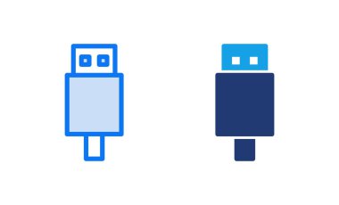 Usb simge vektör illüstrasyonu. Flaş disk işareti ve sembol. Flash disk işareti.