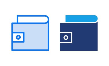 Cüzdan simgesi vektör illüstrasyonu. cüzdan işareti ve sembol
