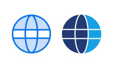 Web simgesi vektör illüstrasyonu. Web tabelalarına ve sembollere git. Web tıklama simgesi. Genel arama simgesi