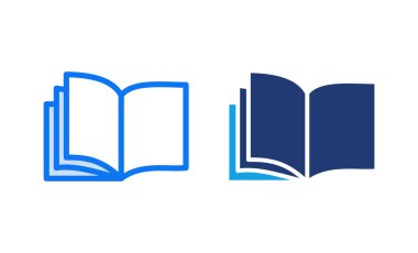 Kitap ikonu vektör çizimi. Açık kitap işareti ve sembol. Kitap simgesi