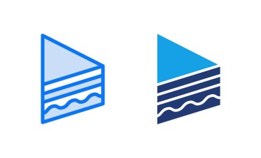 Kek simgesi vektör illüstrasyonu. Pasta işareti ve sembol. Doğum günü pastası simgesi