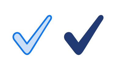 İşaret simgesi vektör illüstrasyonunu kontrol et. İşaret işareti ve sembol