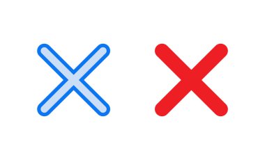 Simge vektör çizimini kapat. İşareti ve sembolü sil. çapraz işaret