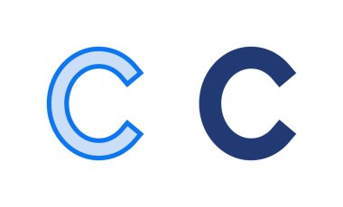 Telif hakkı ikon vektör illüstrasyonu. telif hakkı işareti ve sembol