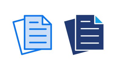 Belge simgesi vektör illüstrasyonu. Kağıt ve sembol. Dosya Simgesi