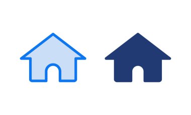 Ev ikonu vektör illüstrasyonu. Ev işareti ve sembol