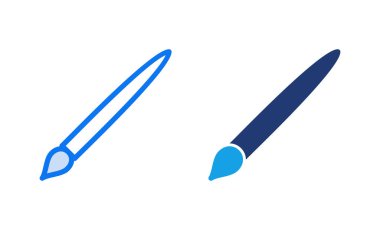 Simge vektör illüstrasyonunu boya. Boya fırçası işareti ve sembol. boyama silindiri vektörü