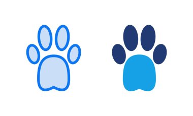 Paw simgesi vektör illüstrasyonu. Pençe izi ve sembol. köpek ya da kedi pençesi