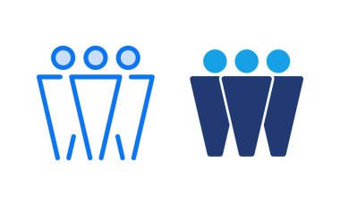 İnsanlar ikon vektör illüstrasyonu. İmza ve sembol. Kullanıcı Simgesi vektörü