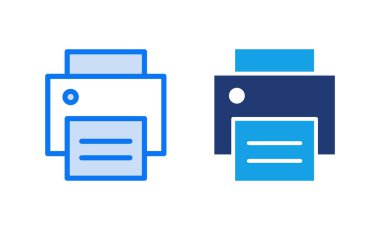 Simge vektör çizimini yazdır. yazıcı işareti ve sembol