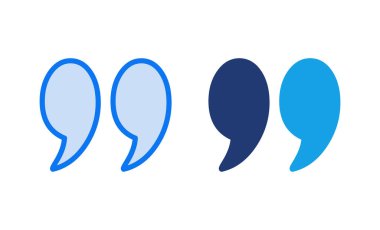 Simge vektör illüstrasyonundan alıntı. Tırnak işareti ve sembol