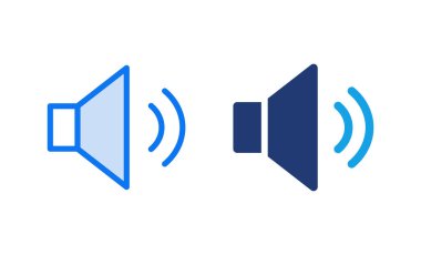 Sözcü simgesi vektör illüstrasyonu. Ses düzeyi ve sembol. Hoparlör ikonu. ses sembolü