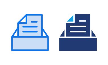 Dizin simgesi illüstrasyonunu arşivle. Belge vektör simgesi. Depolama simgesini arşivle.