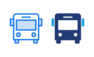 Otobüs simgesi vektör çizimi. Otobüs tabelası ve sembol. taşıma sembolü