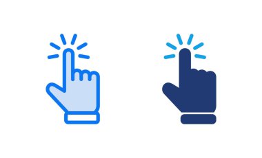 El imleç simgesi vektör illüstrasyonu. İmleç işareti ve sembol. el imleç simgesi clik