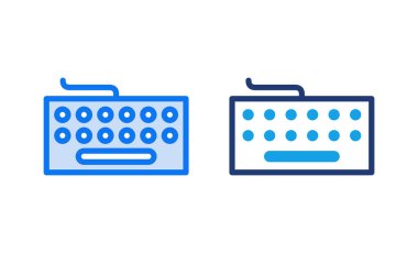 Klavye simgesi vektör illüstrasyonu. Klavye işareti ve simgesi