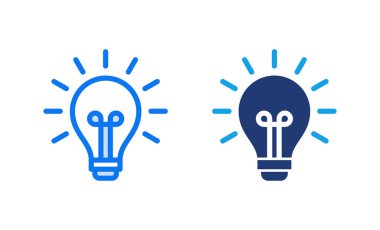 Lamba ikonu vektör illüstrasyonu. Ampul işareti ve sembol. fikir sembolü.