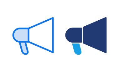 Megafon ikon vektör çizimi. Hoparlör işareti ve sembol