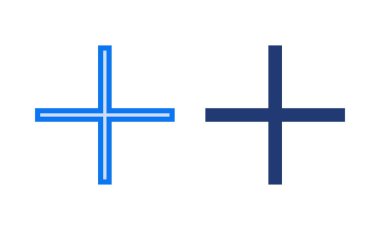 Artı simge vektör illüstrasyonu. Artı işareti ve sembol ekle