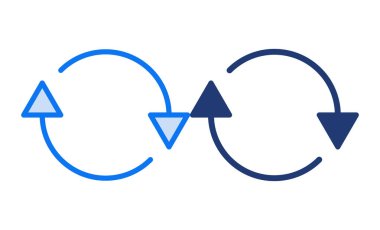 Simge vektör illüstrasyonunu tazele. İşareti ve sembolü yeniden yükle. Simgeyi güncelle.