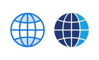 Web simgesi vektör illüstrasyonu. Web tabelalarına ve sembollere git. Web tıklama simgesi. Genel arama simgesi