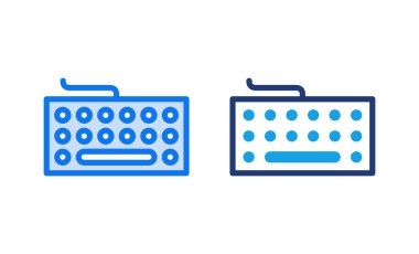 Klavye simgesi vektör illüstrasyonu. Klavye işareti ve simgesi